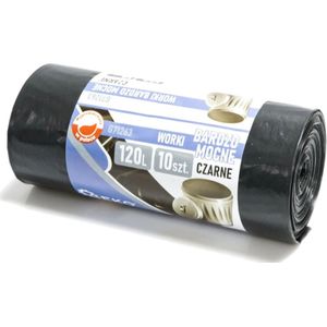 GEKO Zware puinzakken - 120L - 10 stuks - zwart - extra sterk