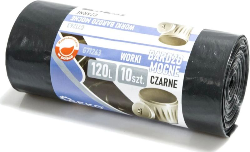 GEKO Zware puinzakken - 120L - 10 stuks - zwart - extra sterk