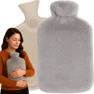 Ruhhy warmwaterkruik 3,5L – zachte pluche hoes, langdurige warmte en verlichting bij pijn