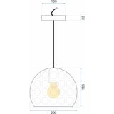 TooLight Hanglamp APP275-1CP - E27 - 20 x 16 cm - Chroom