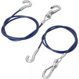 ProPlus - Breekkabel - 1 m - Staaldraad met Haak - Kunststof Bescherming