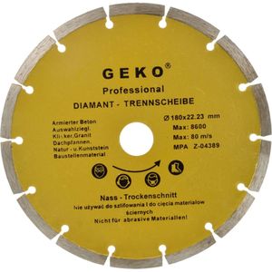GEKO - Segmented Rim Diamond Blade - Slijpschijf - Geschikt voor Steen en Beton