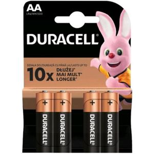 Duracell AA Batterijen - 4 Pack - 1,5 Volt - LR6 / MN 1500 - Alkaline