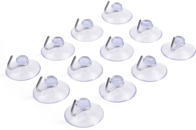 Benson Zuignap met Haak Set - Transparant - Ø 30 mm - 12 delig
