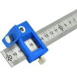 GEKO - Houtbewerkingssjabloon - Precisieboren - Kunststof en Aluminium - Verstelbare Afstand - Inclusief Etui