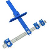 GEKO - Houtbewerkingssjabloon - Precisieboren - Kunststof en Aluminium - Verstelbare Afstand - Inclusief Etui