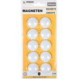 Benson Ronde Magneten - Ø 3 cm - Wit - 10 stuks