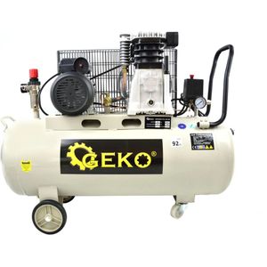 GEKO - 100L Luchtcompressor - 9 Bar - 420 L/min - Horizontaal - 4 Wielen