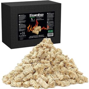 Samba Houtwol Aanmaakkrullen - 5 kg. in een Omdoos