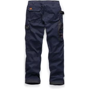 Scruffs - Worker Plus - Werkbroek - Blauw - Polyester-Katoen Keperstof 250 g/m² - Holster- en Cargozakken