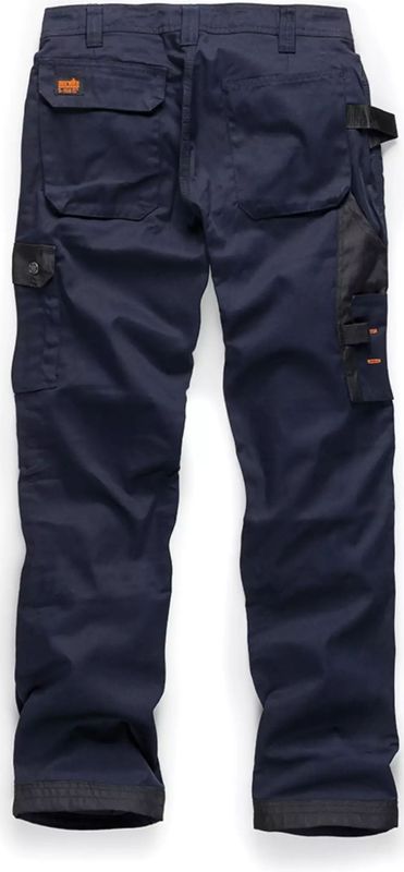 Scruffs - Worker Plus - Werkbroek - Blauw - Polyester-Katoen Keperstof 250 g/m² - Holster- en Cargozakken