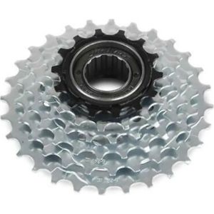 Sunrace 6-speed opschroef freewheel - 14-28 tands - staal - zwart - 446 g