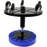 GEKO Verstelbare werkplaatskruk - Stalen constructie - Draaibare wielen - Max. 136 kg - Zwart