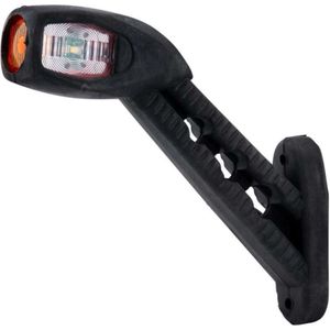 Topgear LED Breedtelamp - Rubber Schuine Positie Lamp 45 Graden Rood /Wit/Oranje - Rechts