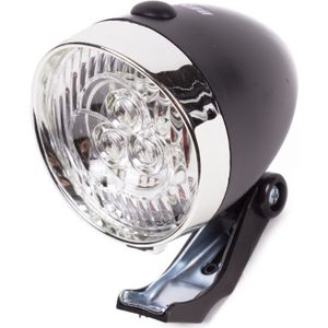Benson Fietskoplamp 3 x LED - Zwart - Inclusief Batterijen
