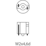 Pro Plus Autolamp - 12 Volt - 1.2 Watt - T5 W2 x 4.6D - 2 stuks