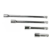 GEKO - Verlengstangenset - Chroomgepolijst - 4-delig - Legeringstaal - Diverse Lengtes