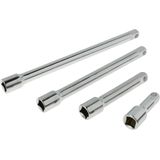 GEKO - Verlengstangenset - Chroomgepolijst - 4-delig - Legeringstaal - Diverse Lengtes