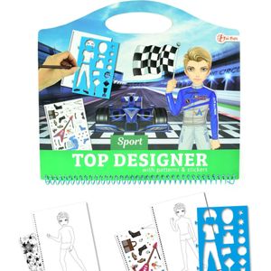 Toi-Toys Schetsboek Race met Stickers en Sjablonen