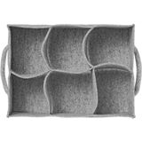 ProPlus - Bekerhouder - Grijs - Voor 6 Mokken of Glazen - Met Handvatten - 29 x 20,5 x 11,5 cm