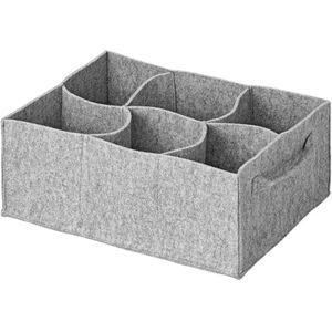 ProPlus - Bekerhouder - Grijs - Voor 6 Mokken of Glazen - Met Handvatten - 29 x 20,5 x 11,5 cm