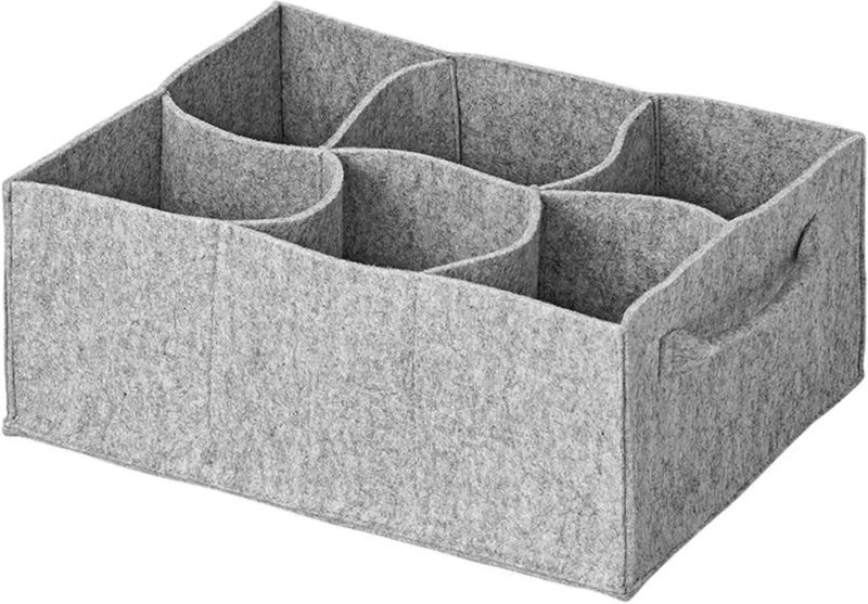 ProPlus - Bekerhouder - Grijs - Voor 6 Mokken of Glazen - Met Handvatten - 29 x 20,5 x 11,5 cm
