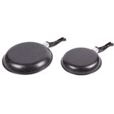 Benson Koekenpan set - Ø 20 en 25 cm - Staal - Anti-kleef - Koele handgreep - 2 stuks