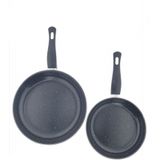 Benson Koekenpan set - Ø 20 en 25 cm - Staal - Anti-kleef - Koele handgreep - 2 stuks