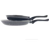 Benson Koekenpan set - Ø 20 en 25 cm - Staal - Anti-kleef - Koele handgreep - 2 stuks