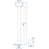 Pro Plus Steunpoot - Ø 48 x 650 mm - Gegalvaniseerd