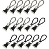 Benson 15-delige handdoekhouderset - grijs/zwart - rubberen coating - duurzaam kunststof en metaal