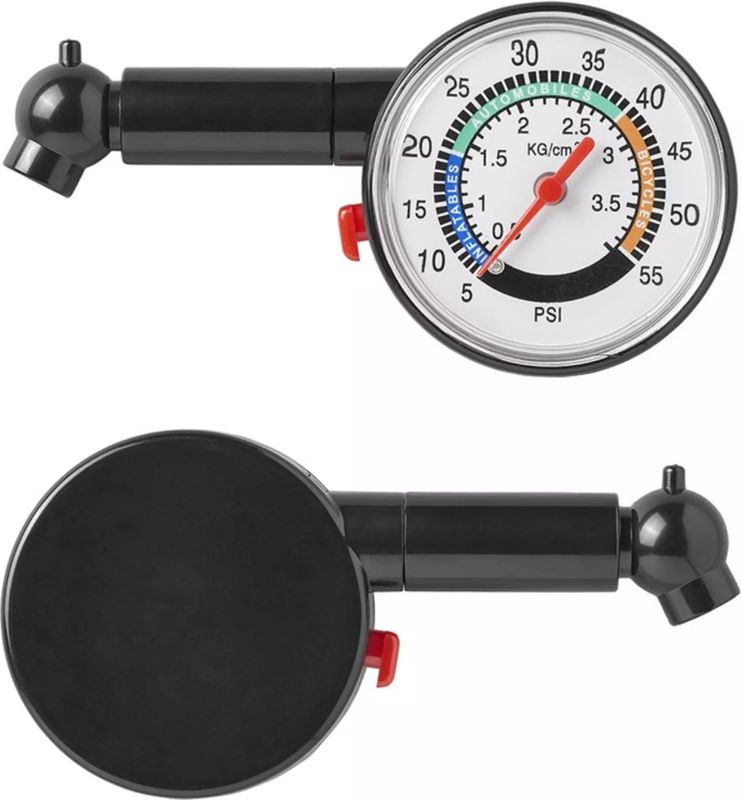 ProPlus Bandenspanningsmeter 3,8 Bar - Compact en Nauwkeurig - Voor Auto's en Fietsen