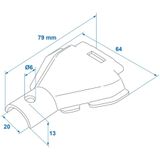 ProPlus - Halve schaal voor remkabel - Metaal - Ø 23/26 mm
