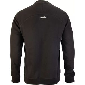 Scruffs werktrui - katoen-polyester 320 g/m2 - ademend met ritszakken en raglanmouwen - maat L - zwart - voor werk