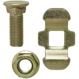 ProPlus Dubbele stud fitting voor bindrail - 3/8 inch bout - 30 x 42 x 26 mm