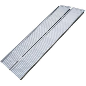 Pro Plus Oprijplaat - Aluminium - Vouwbaar t.b.v. Rolstoel - 122 x 73 cm - Maximale Belasting 270 kilo