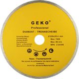 GEKO Diamantschijf - Continu Segment - Fijne Snede - 250 mm - 25,4 mm Gat