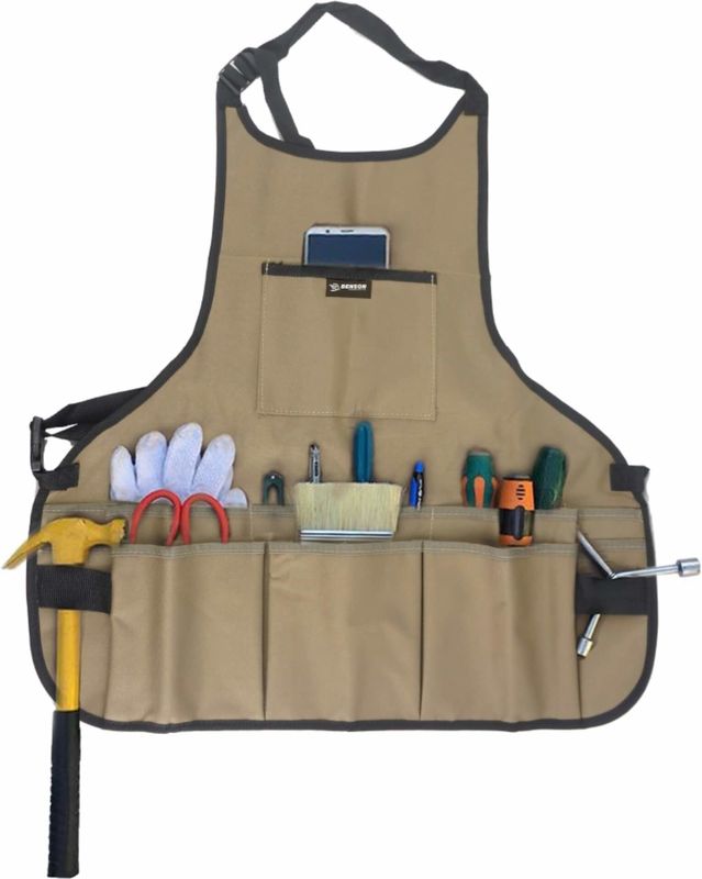 Benson Gereedschapschort - Canvas - 14 vakken - 61 x 60 cm - Bruin