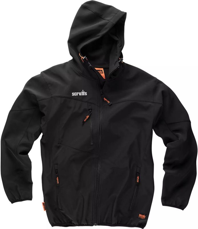 Scruffs - Softshell Werkjas - Zwart - Waterbestendig - Fleecevoering - Ademend