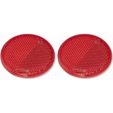 Pro Plus Reflector Zelfklevend - Ø 55 mm - Rood - 2 stuks