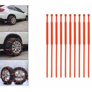 Benson Auto Sneeuwgrips - Geschikt voor Velgen tot 22 inch - 10 delig - Oranje