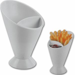 Lifetime Mini Friet - Snackhouder Puntzak model - 10 x 16.5 cm