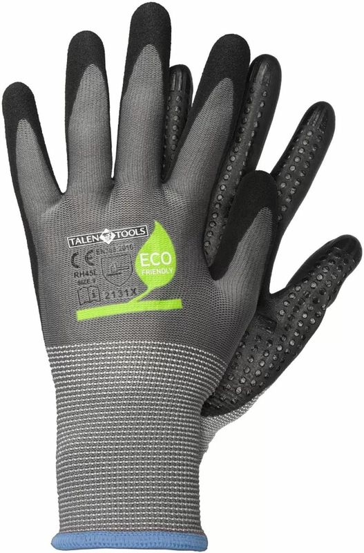Talen Tools - Werkhandschoenen - Zwart - Gerecycled Polyester - Nitrilcoating