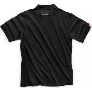 Scruffs Werkpoloshirt - katoen-polyester 220 g/m2 - ademend, anti-opkruipen - maat XXL - zwart - bedrukking/borduring