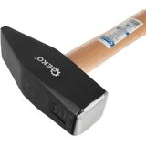 GEKO - Machinist Hamer - 2000g - Houten Handvat - Hoogwaardig Koolstofstaal