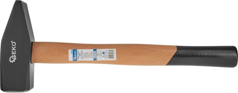 GEKO - Machinist Hamer - 2000g - Houten Handvat - Hoogwaardig Koolstofstaal