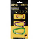 Benson Sleutelhanger Karabijnhaak Set - Kleurenmix - 3 delig