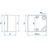 ProPlus Mistachterlicht - 75 x 85 mm - Rood - E9 Gekeurd