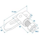 Pro Plus Valsluiting - Tuimelsluiting - Lasbaar - M12 - 71 x 20 mm