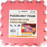 Benson Roze Puzzel Vloertegels Foam 30 X 30 cm - Puzzel Speelmat - 9 Stuks